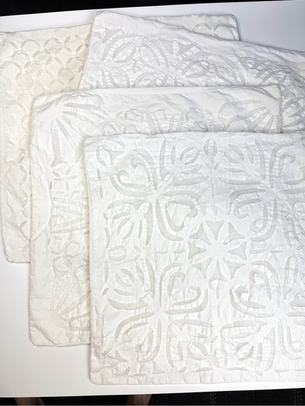4 Indian Handwork applique cutout pillow covers